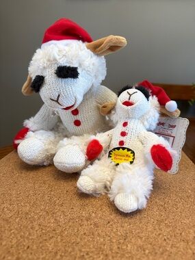 Multipet Holiday Lamb Chop Standing Plush Dog Toy Classic
